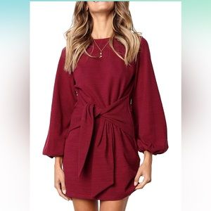 R Vivimos Tie Waist Fall Sweater Dress NWT